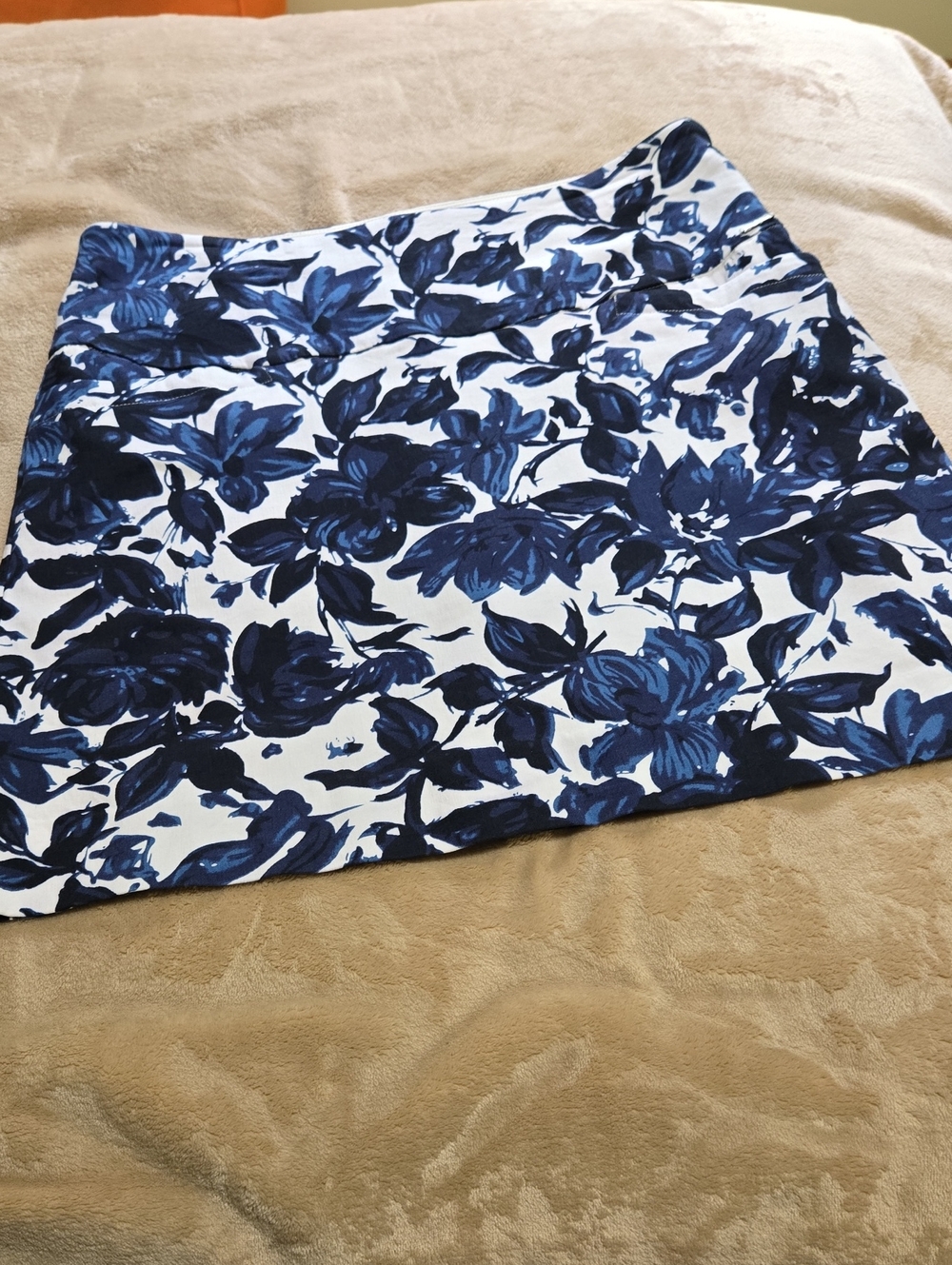 Women's Blue Floral Skort